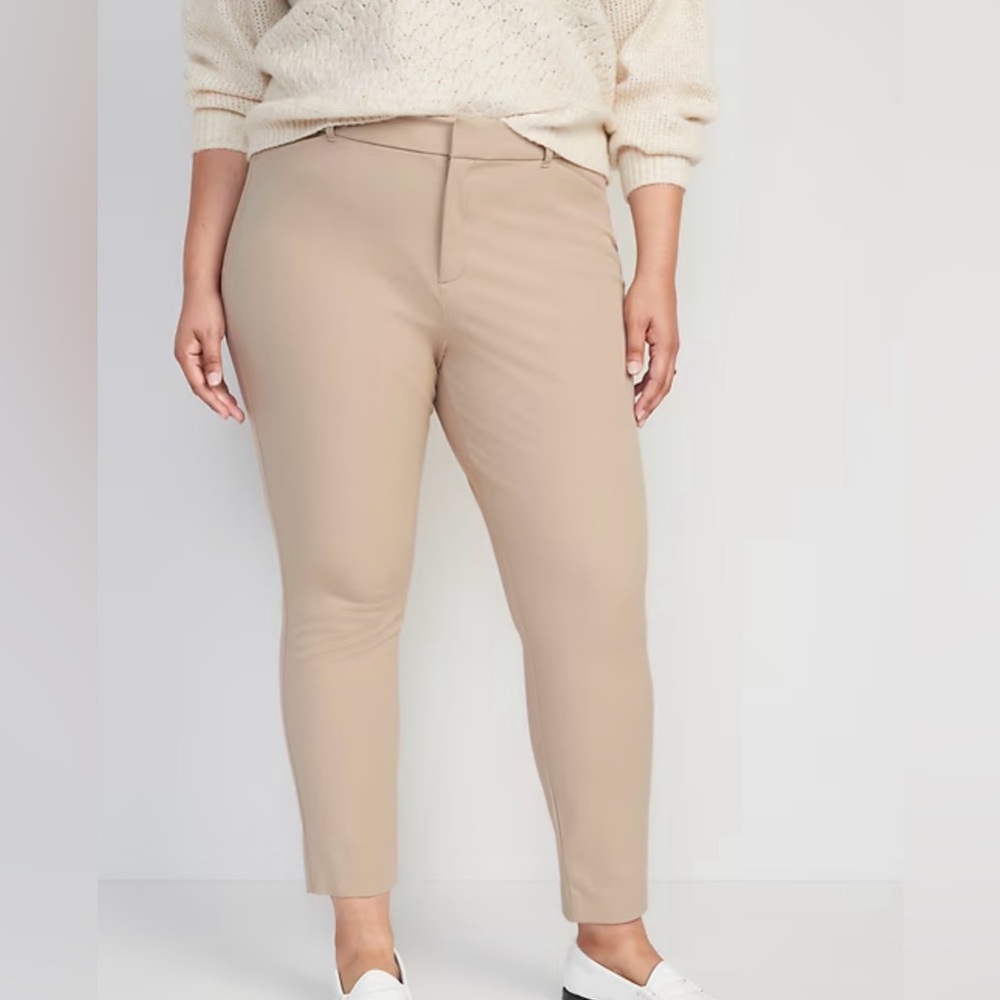 Old Navy Size 20 High-Waisted Pixie Skinny Ankle Pants Mocha Taffy New With Tags